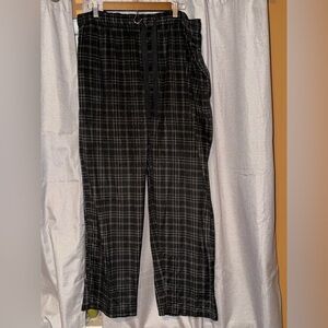Men's Black Plaid Pants nautica lounge pants XL